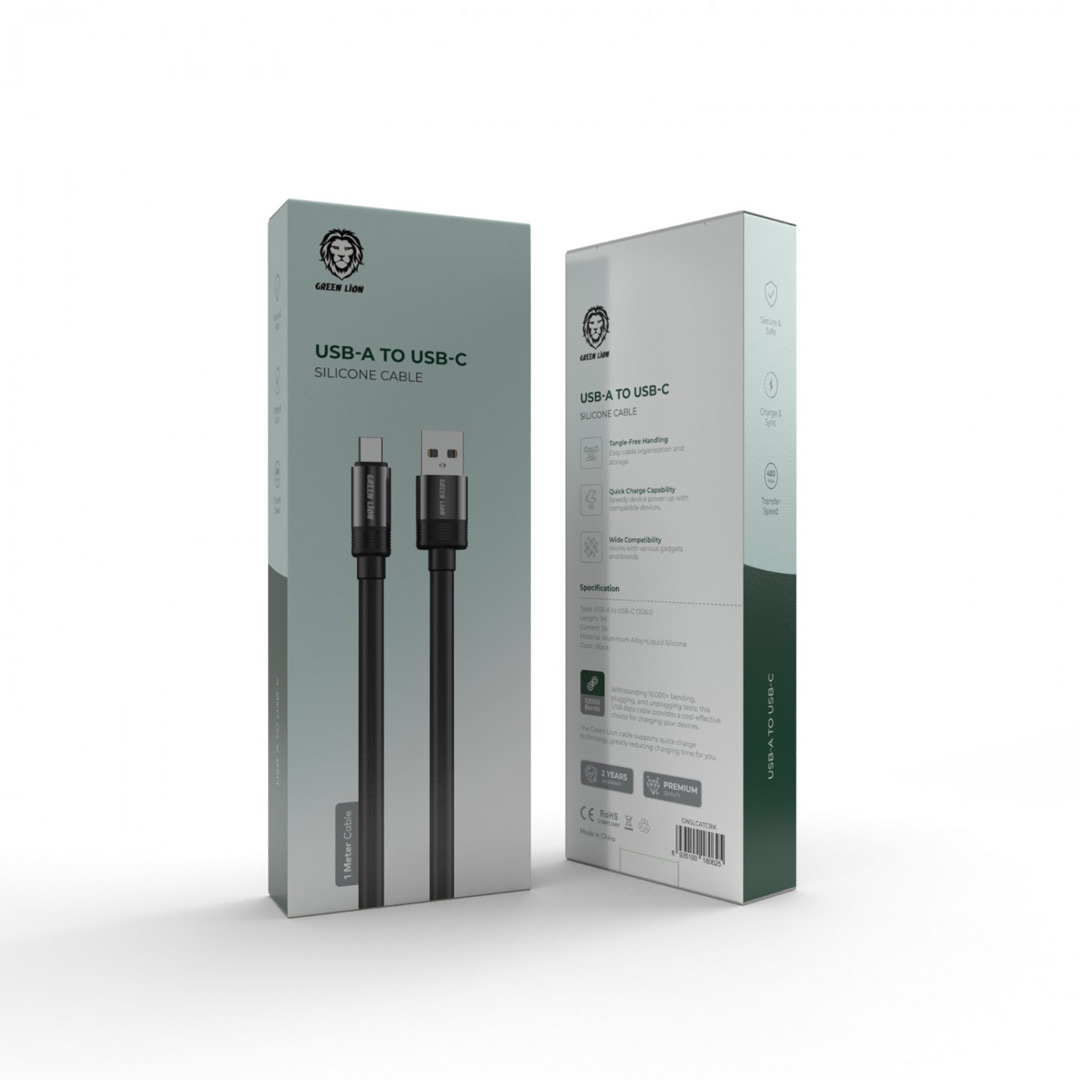 GREEN LION LIQUID SILICONE CABLE USB TO TYPE-C B